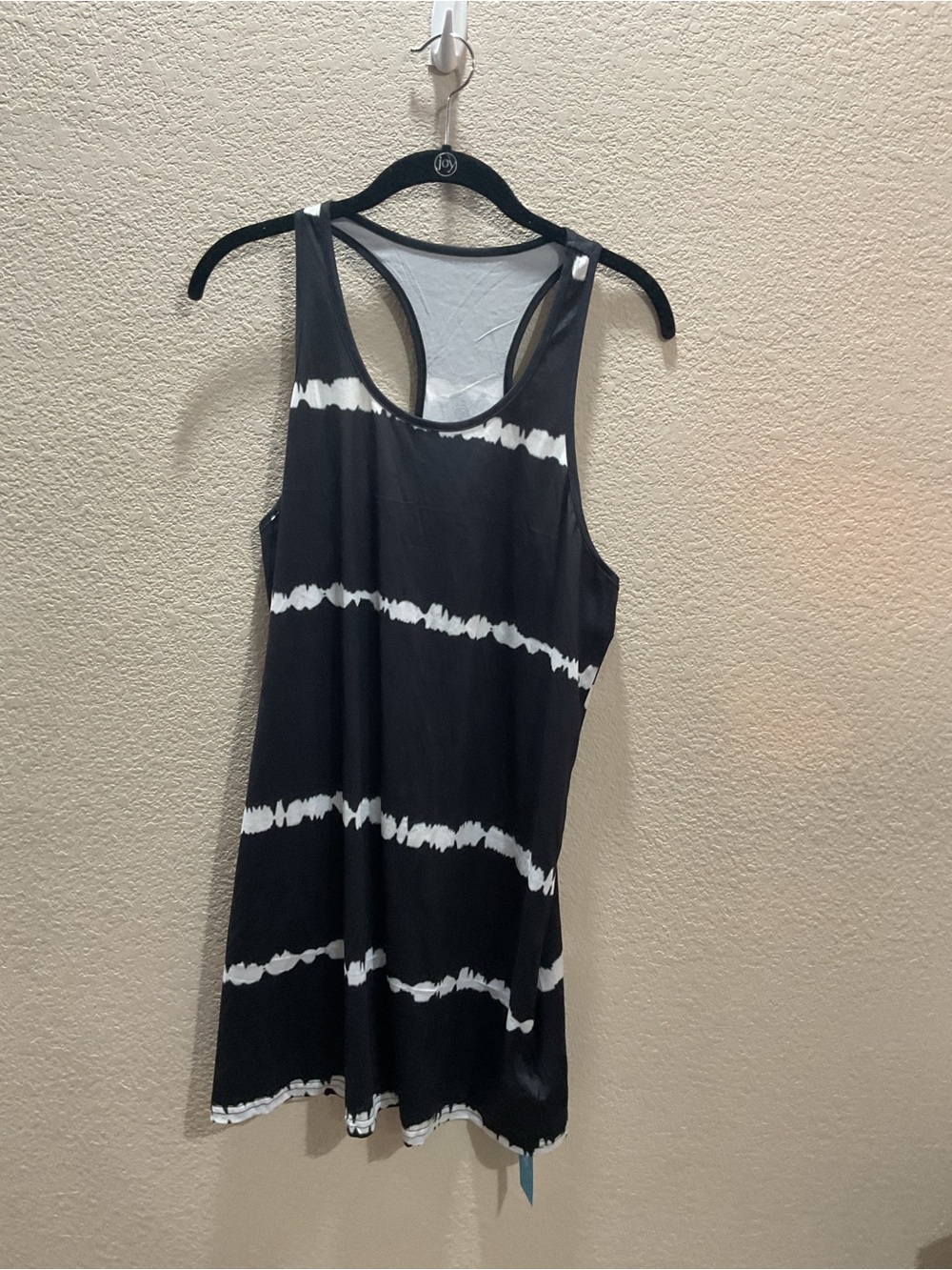 Cupshe Black & White Tie-Dye Racerback Beach Coverup